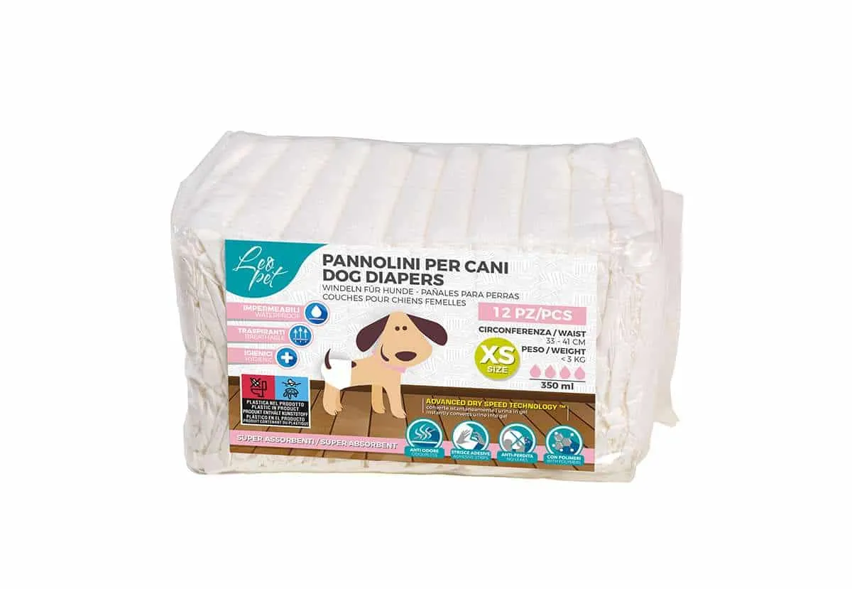 Leopet pannolini igienici assorbenti per cani femmine – 12 pz - immagine 6
