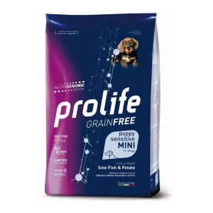 Prolife cane grain free sensitive puppy mini sogliola e patate