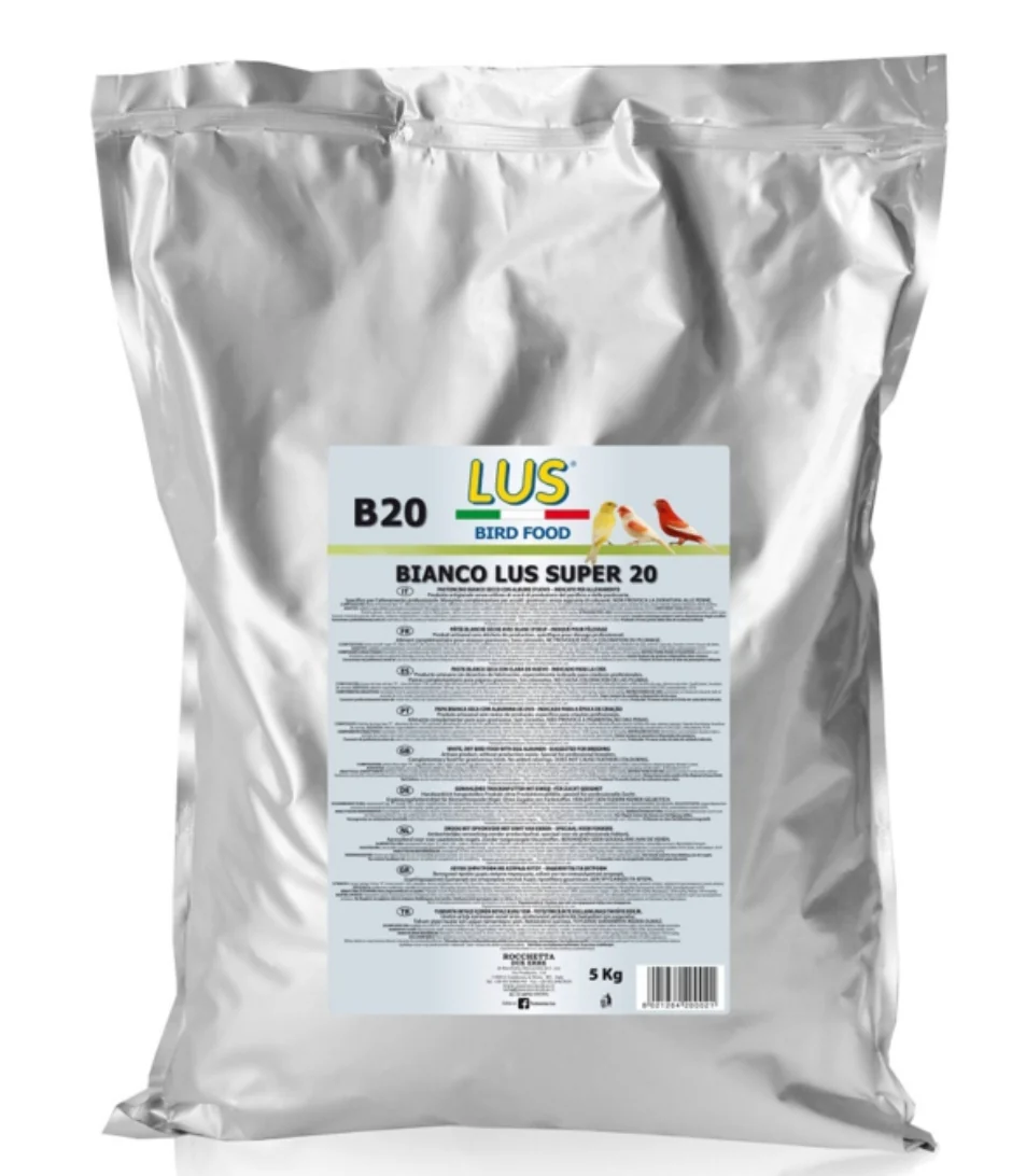 LUS B20 Pastoncino all'Uovo - Bianco Lus Super 20 - 20% Proteine - 5kg
