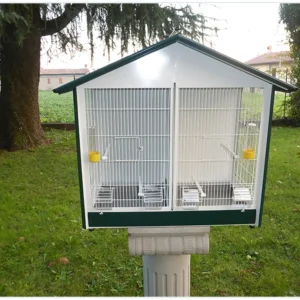 Voliera da parete Vadigran n. 42 - Casette per uccelli - 86x46x78 cm Verde Bianco (*)