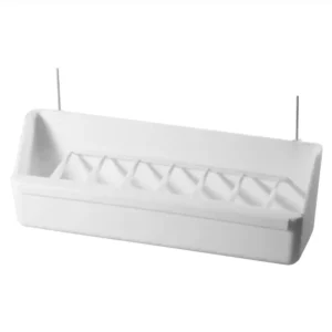 Mangiatoia per Voliera + Griglia Bianco 21cm