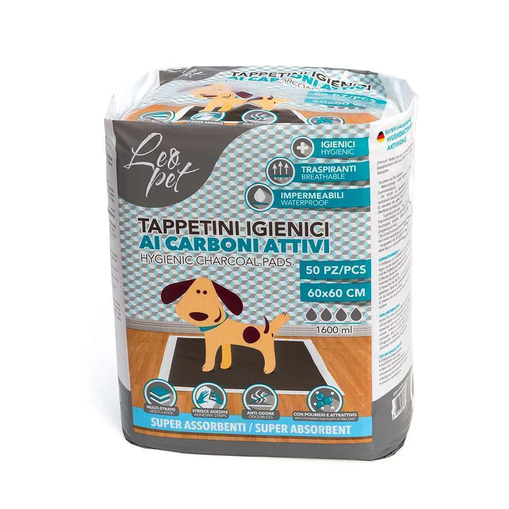 Leopet tappetini igienici assorbenti con carboni attivi 60×60 – 50 pz - immagine 2
