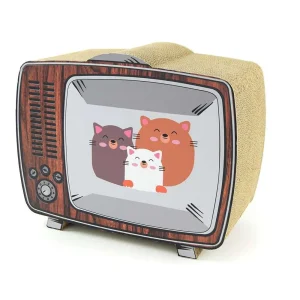 Leopet cuccia tiragraffi in cartone TV Color 43x23x35 h cm