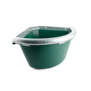 Mangiatoia angolare per cavalli con bordo in ferro zincato