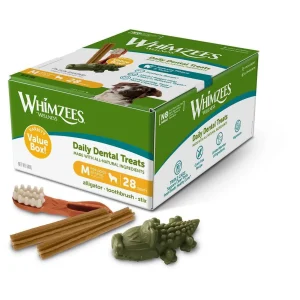 Whimzees box varietà stix spazzolino alligatore