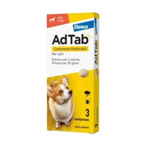 Ad-Tab - 225 Mg Arancio 3 Compresse 5,5- 11 Kg Masticabili Per Cani SOP