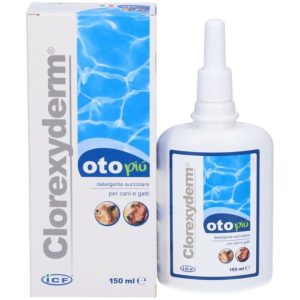 ICF – Clorexyderm Oto Più 150ML – Detergente auricolare alla clorexidina per cani e gatti