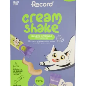 Snack funzionale per gatti Cream shake, Benessere Intestinale, Sgombro, 7x12g, Record