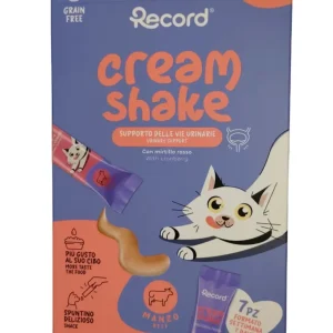 Snack funzionale per gatti Cream shake, Benessere delle vie Urinarie, Manzo, 7x12g, Record