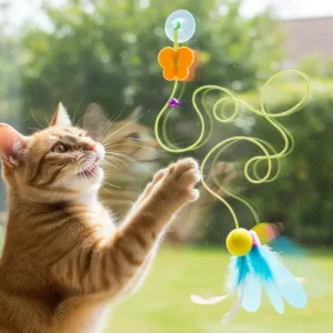 Gioco per gatti divertente, Grillo Blu con ventosa