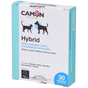Camon – Hybrid – 30 Compresse – Contro Alitosi e lacrimazione per Cani
