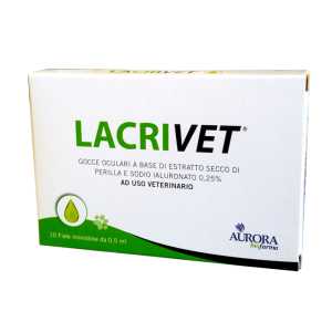 Aurora Biofarma Lacrivet – Gocce Oculari (10 fiale) per cani e gatti