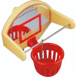 Mini pallacanestro fenicottero giocattolo per uccelli - Giocattolo per uccelli - 9x11x8 cm