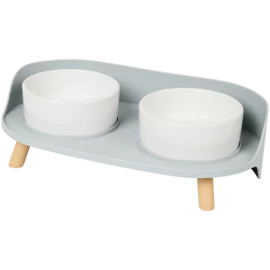 Mangiatoia doppia con gambe 38 x 11 x 20 cm |