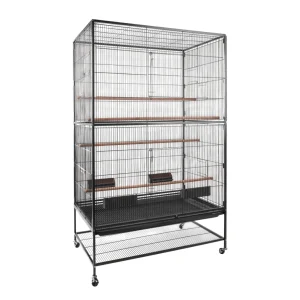 Voliera Valor – Voliera interna color antracite per parrocchetti e canarini 94x58.5x153