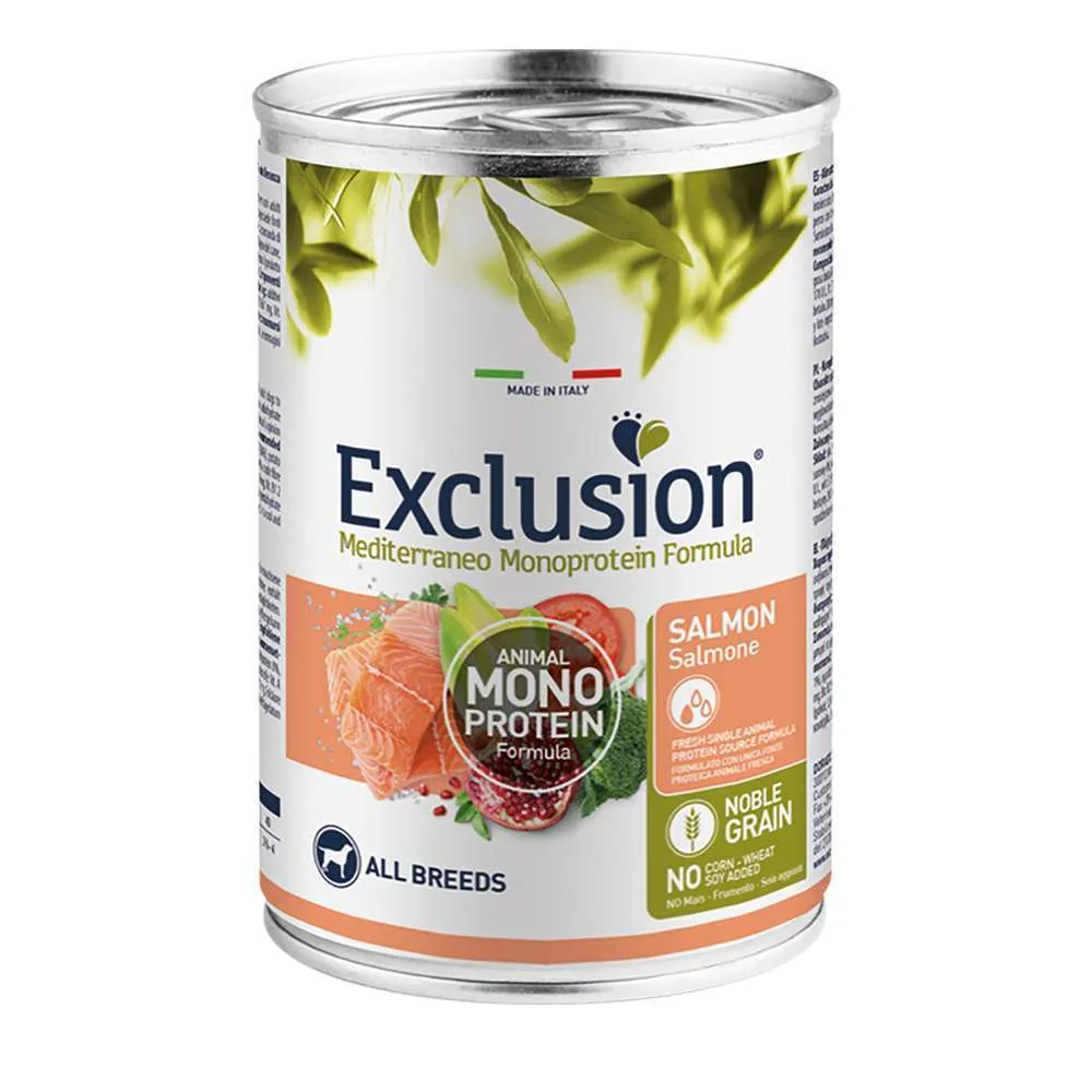 Exclusion mediterraneo wet monoproteico cane adult lattina da 400 gr - immagine 6