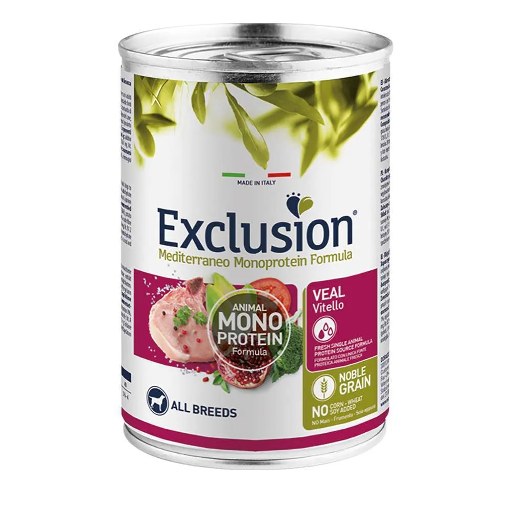 Exclusion mediterraneo wet monoproteico cane adult lattina da 400 gr - immagine 9